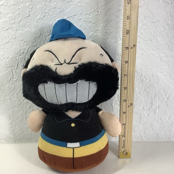 Popeye the Sailorman Bluto Brutus 9" Beanbag Stuffed Plush Round Oversized Head - Picture 3 of 7